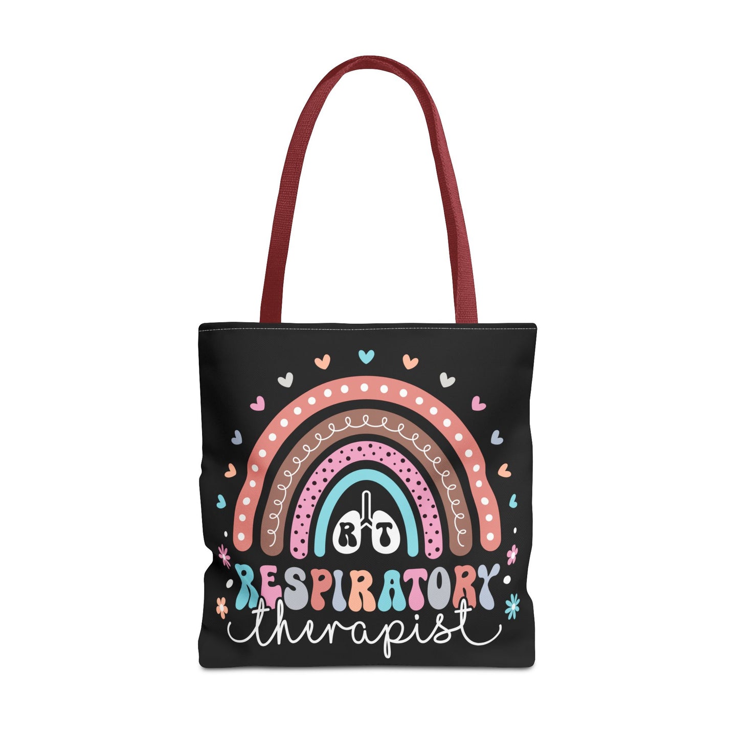 Breath of Life Tote Bag, Respiratory Therapist Gift, Rainbow Design, Medical Professional Bag, Eco-Friendly Shopping Tote