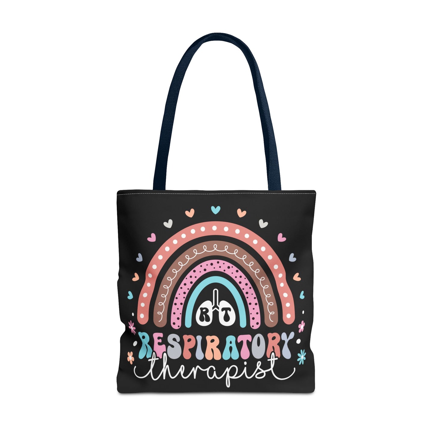 Breath of Life Tote Bag, Respiratory Therapist Gift, Rainbow Design, Medical Professional Bag, Eco-Friendly Shopping Tote