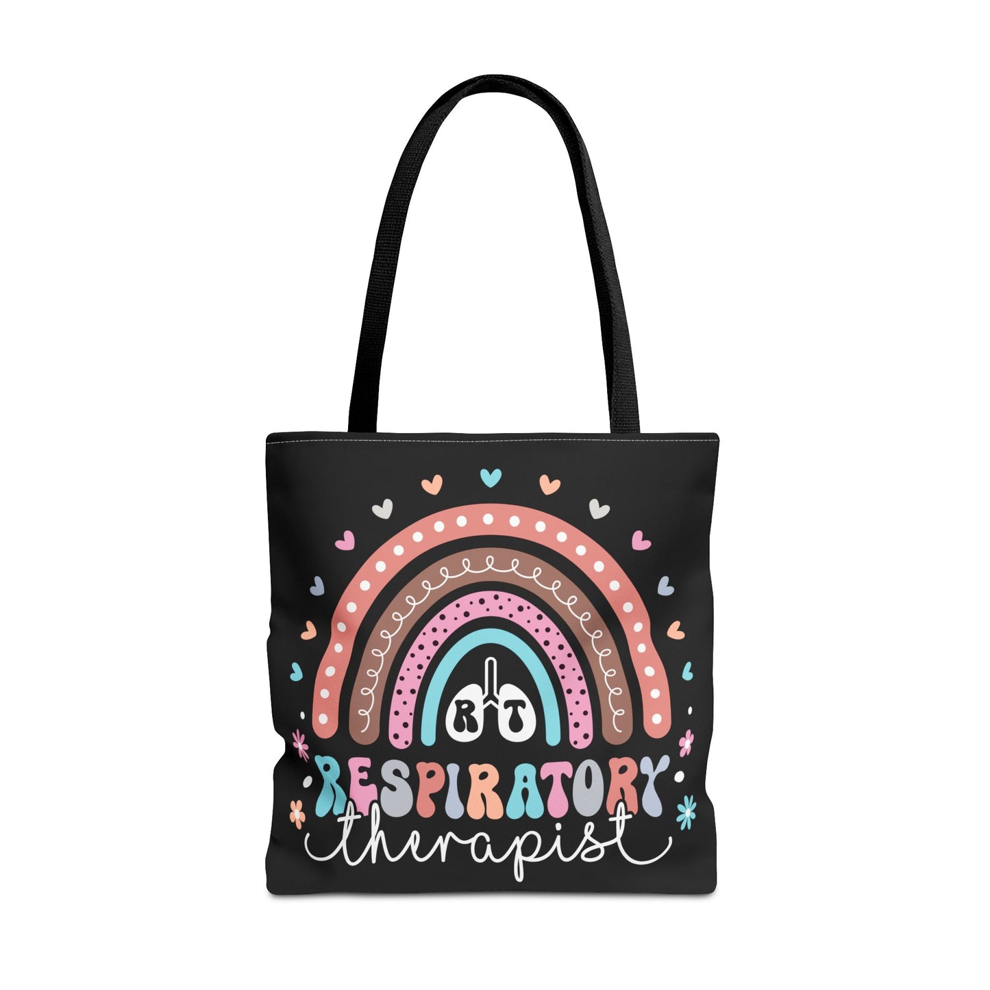 Breath of Life Tote Bag, Respiratory Therapist Gift, Rainbow Design, Medical Professional Bag, Eco-Friendly Shopping Tote