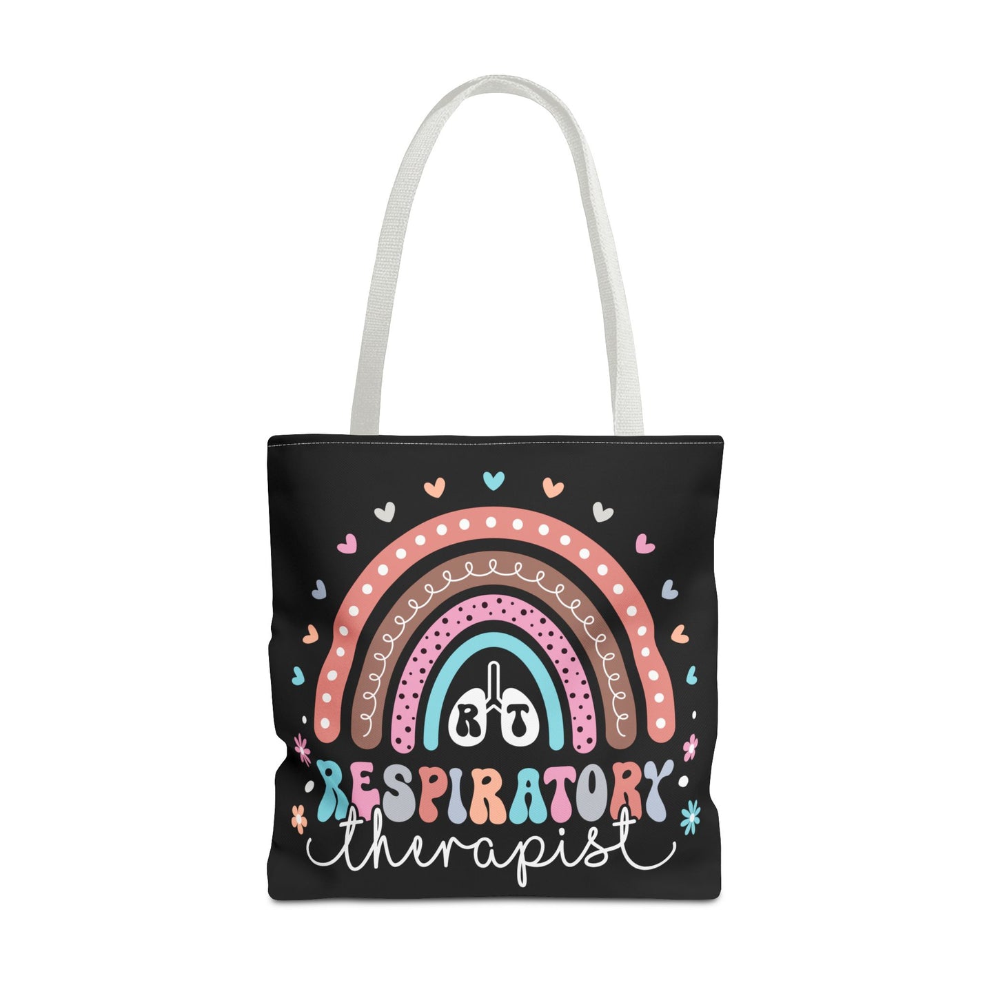 Breath of Life Tote Bag, Respiratory Therapist Gift, Rainbow Design, Medical Professional Bag, Eco-Friendly Shopping Tote
