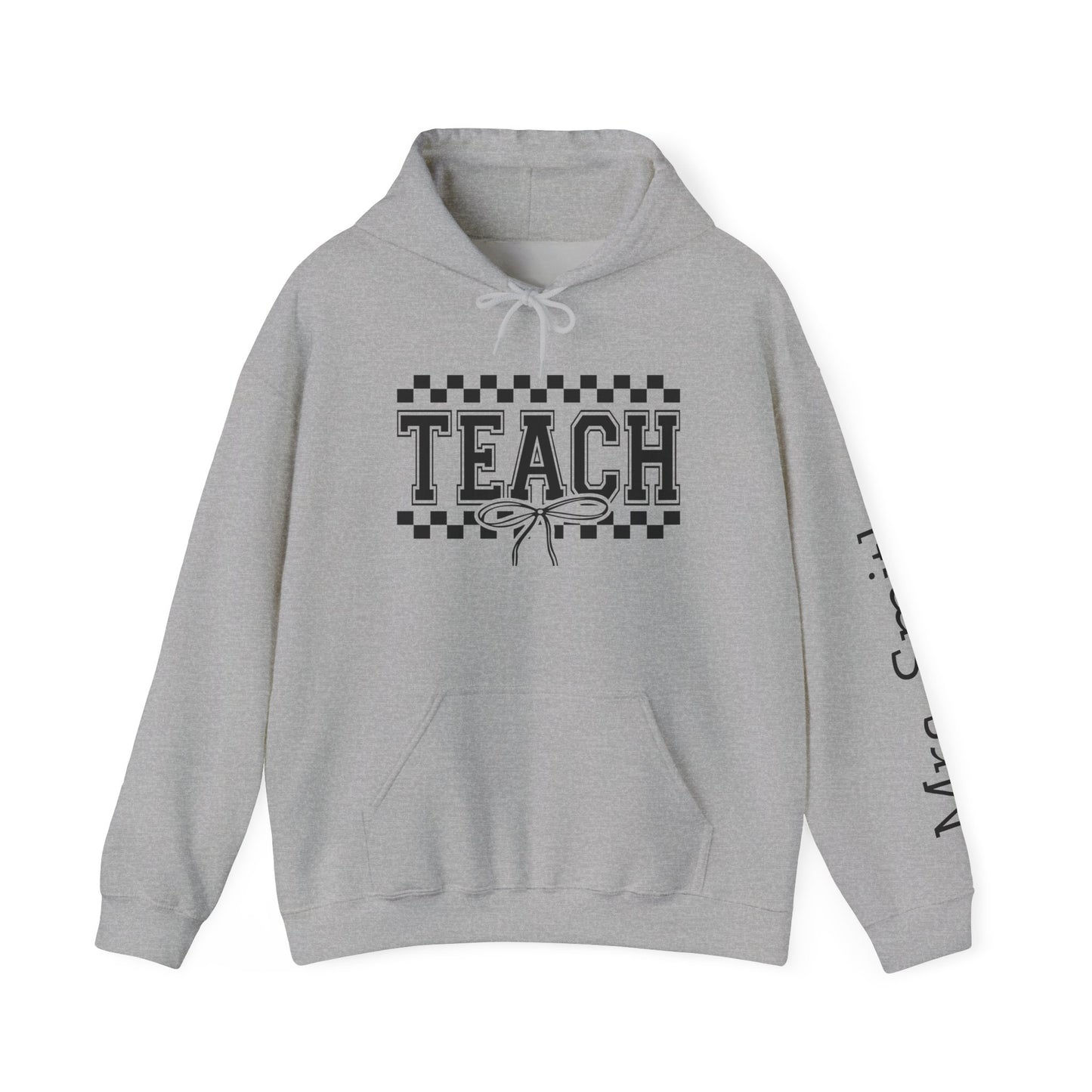 Teach Hoodie Sweatshirt for Educators, Personalized Teacher Gift, Cozy Classroom Wear, Back to School Apparel, Cute Teaching Top