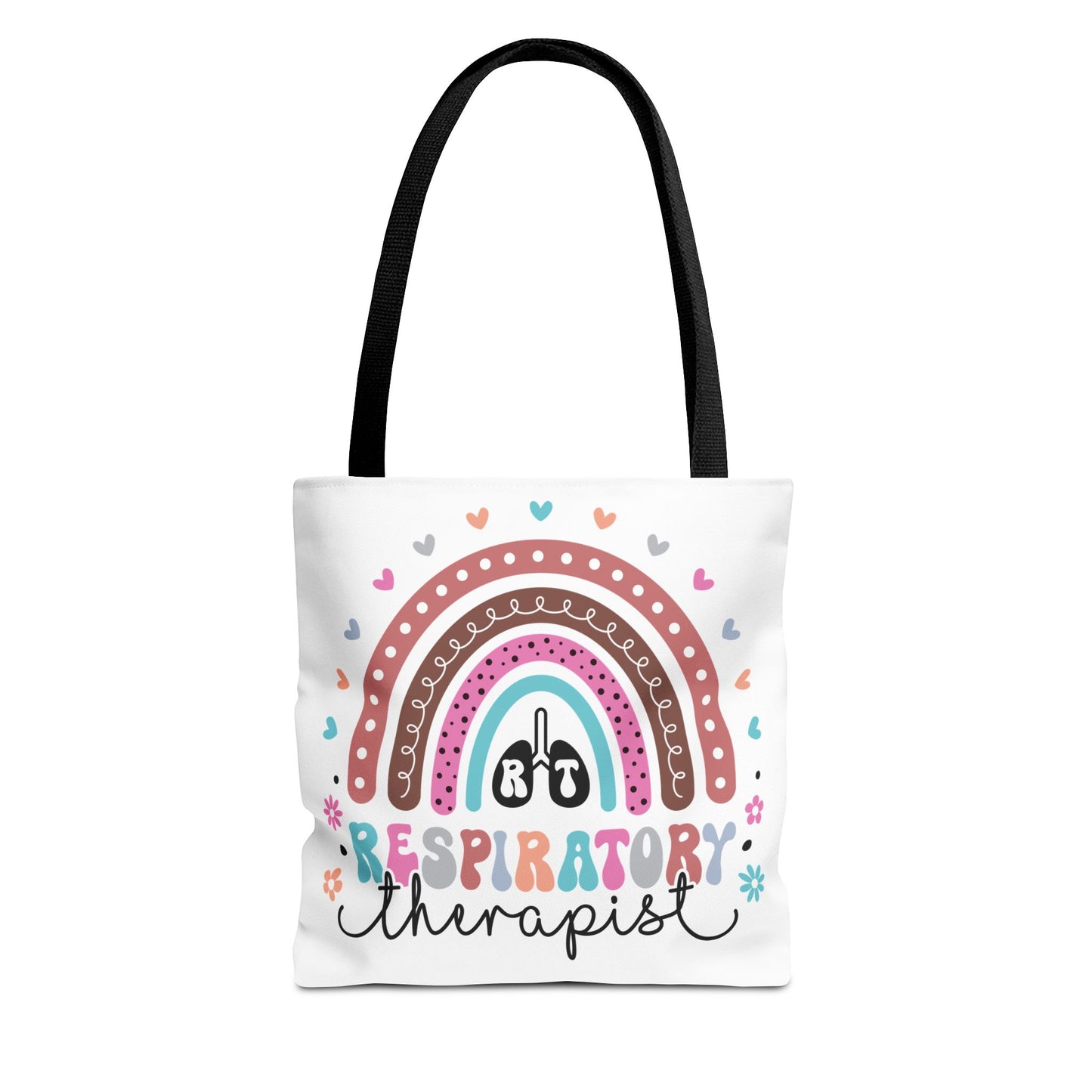 Breath of Life Tote Bag, Respiratory Therapist Gift, Rainbow Design, Medical Professional Bag, Eco-Friendly Shopping Tote