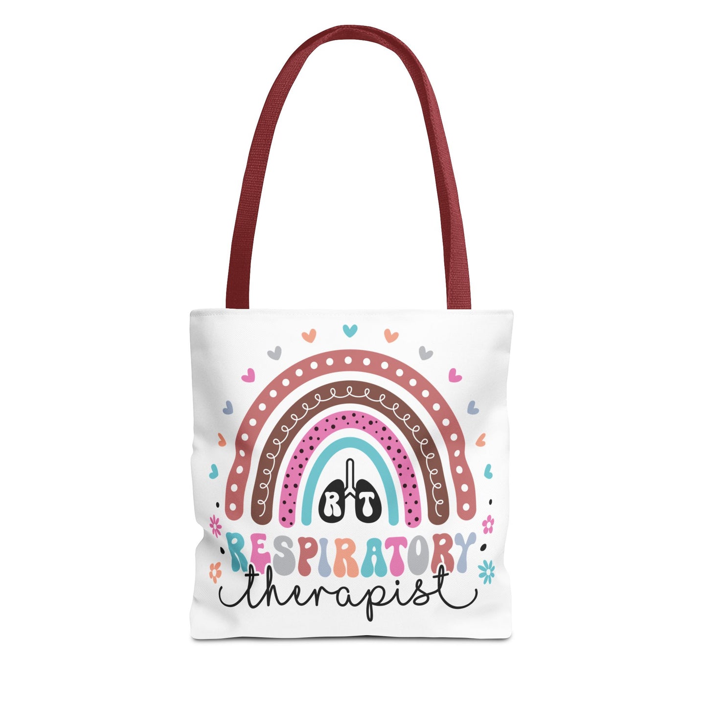 Breath of Life Tote Bag, Respiratory Therapist Gift, Rainbow Design, Medical Professional Bag, Eco-Friendly Shopping Tote