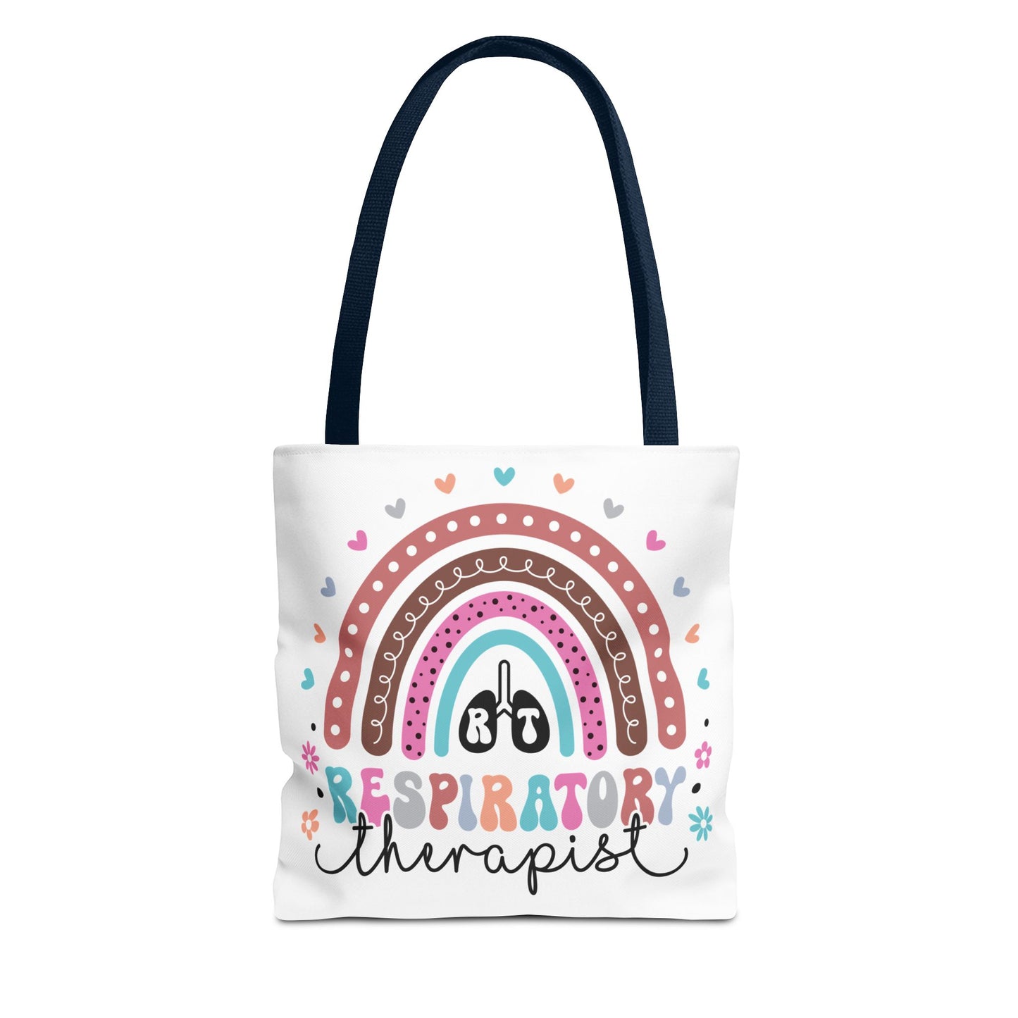 Breath of Life Tote Bag, Respiratory Therapist Gift, Rainbow Design, Medical Professional Bag, Eco-Friendly Shopping Tote