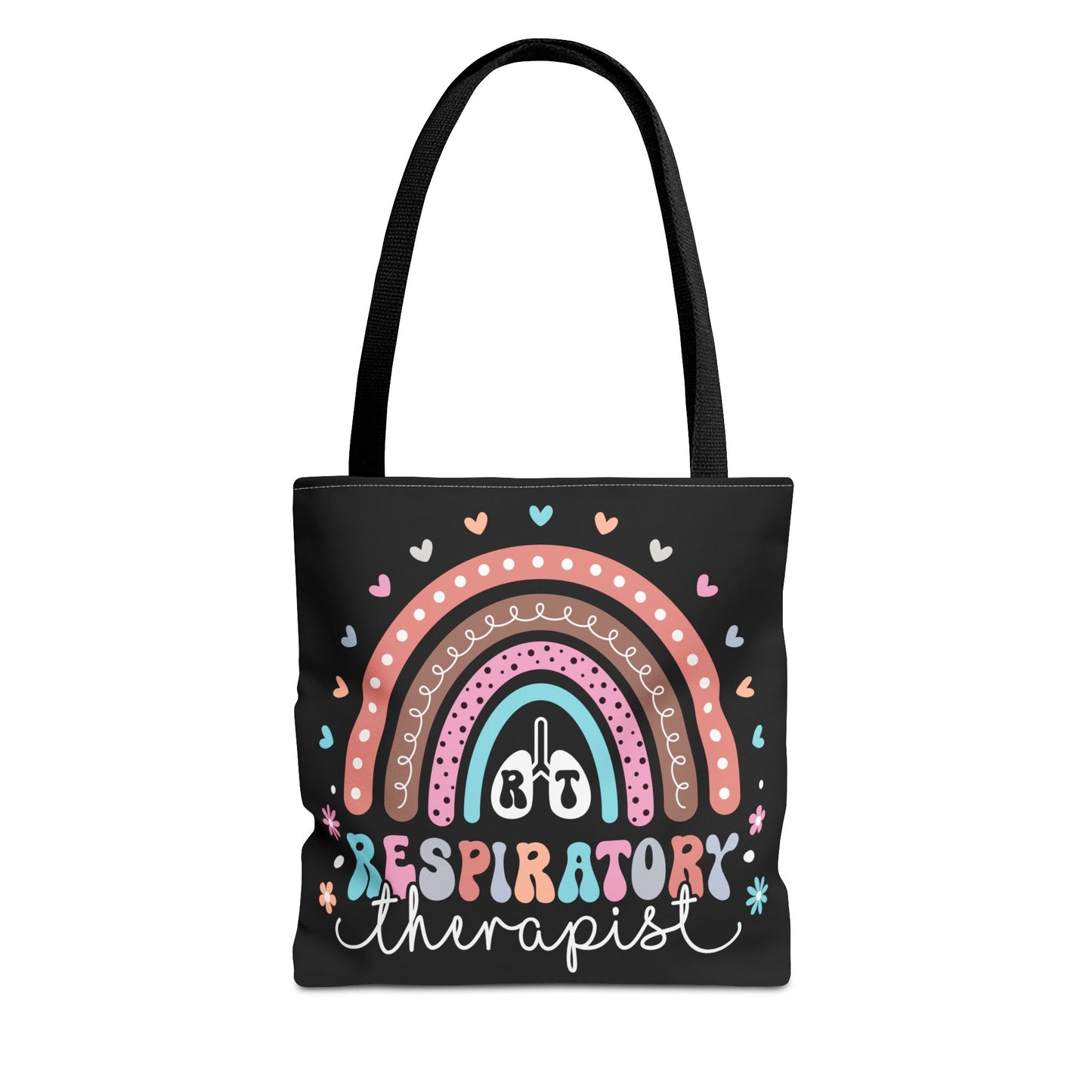 Breath of Life Tote Bag, Respiratory Therapist Gift, Rainbow Design, Medical Professional Bag, Eco-Friendly Shopping Tote