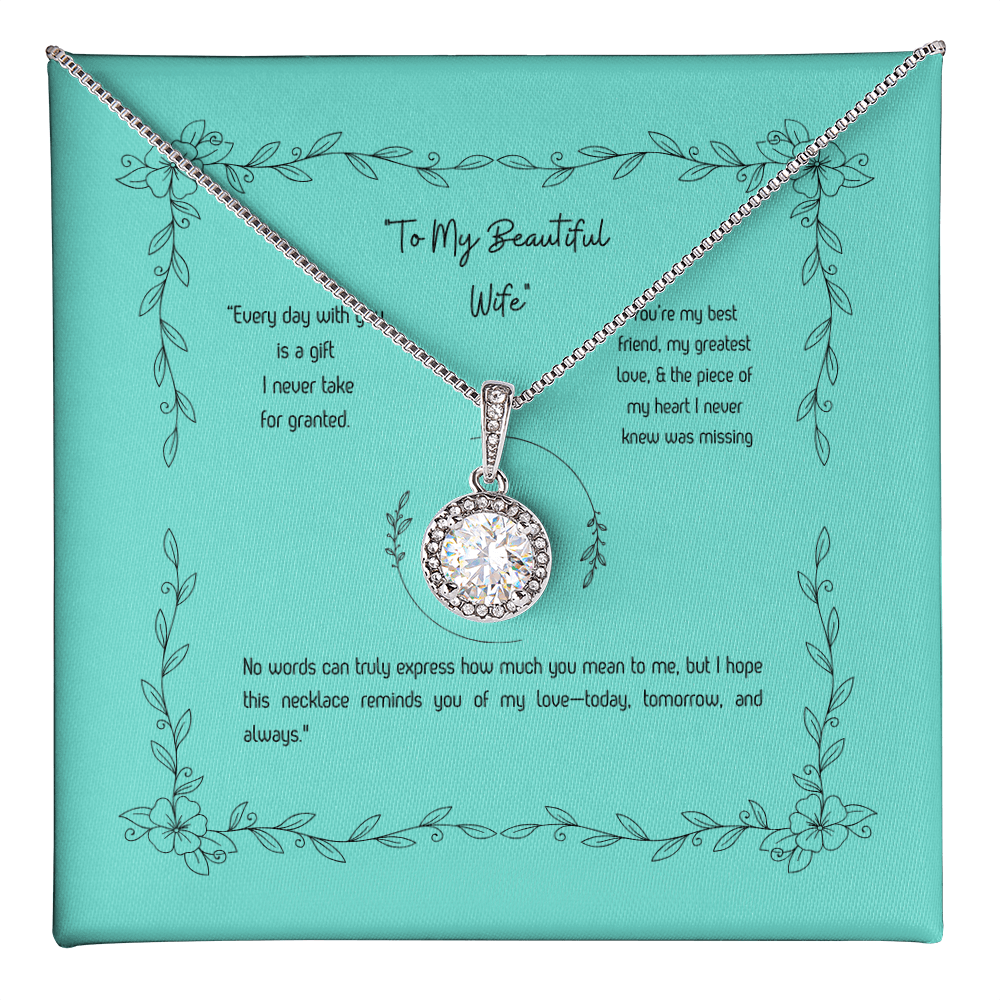 "Eternal Hope Necklace for Wife – Meaningful Anniversary, Birthday & Christmas Gift with Heartfelt Message Card"