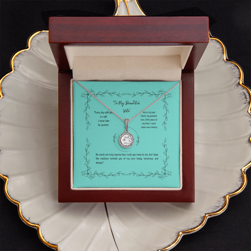 "Eternal Hope Necklace for Wife – Meaningful Anniversary, Birthday & Christmas Gift with Heartfelt Message Card"