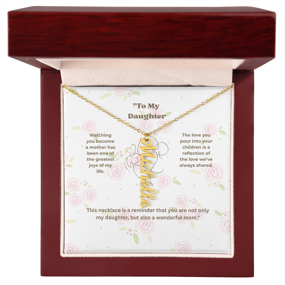Personalized Multi-Name Vertical Necklace – Custom Engraved Jewelry Gift for Women