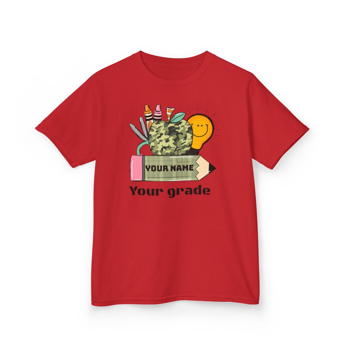 Back to school custom name and grade kids T-shirt
