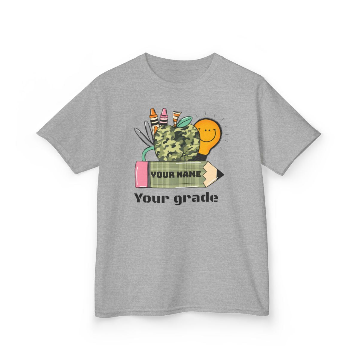 Back to school custom name and grade kids T-shirt