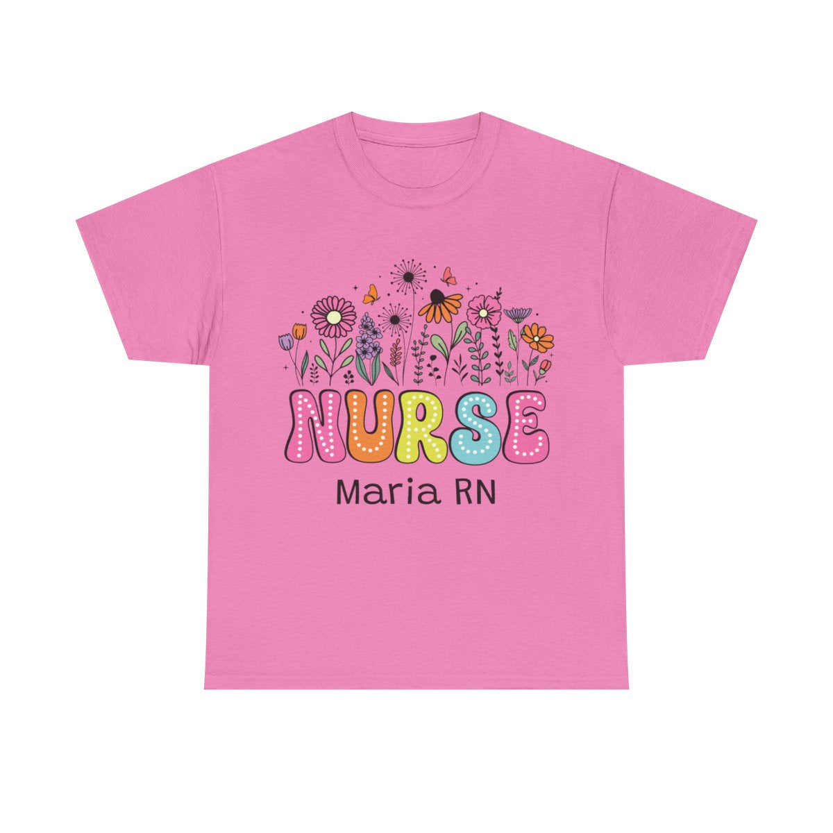 Floral Personalize Nurse T-shirt , Nurse graduation Gift, Custom Nurse T-shirt