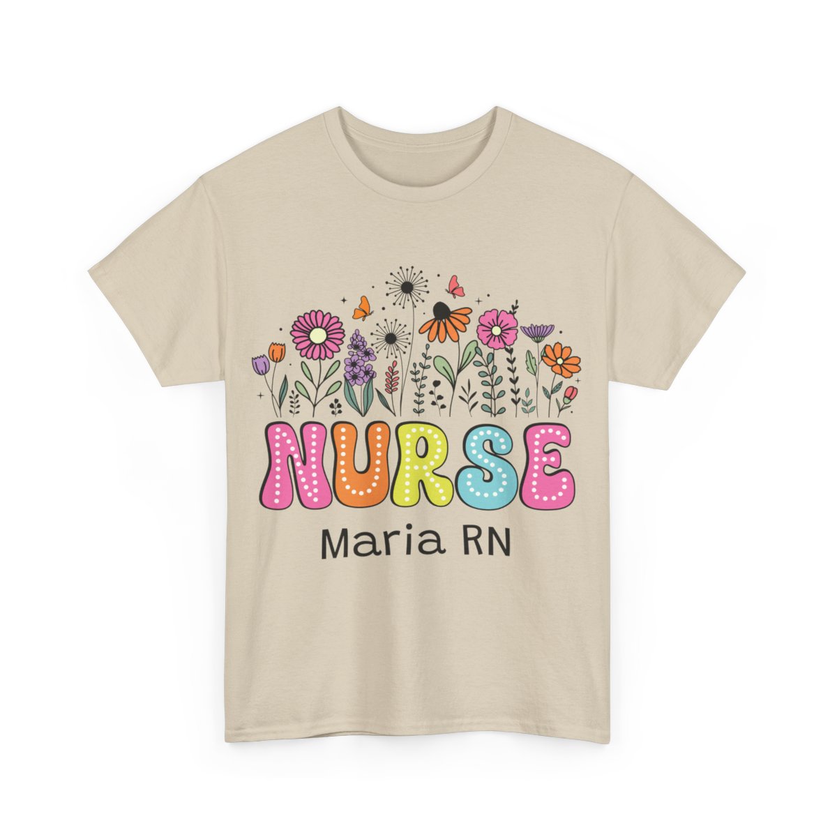 Floral Personalize Nurse T-shirt , Nurse graduation Gift, Custom Nurse T-shirt