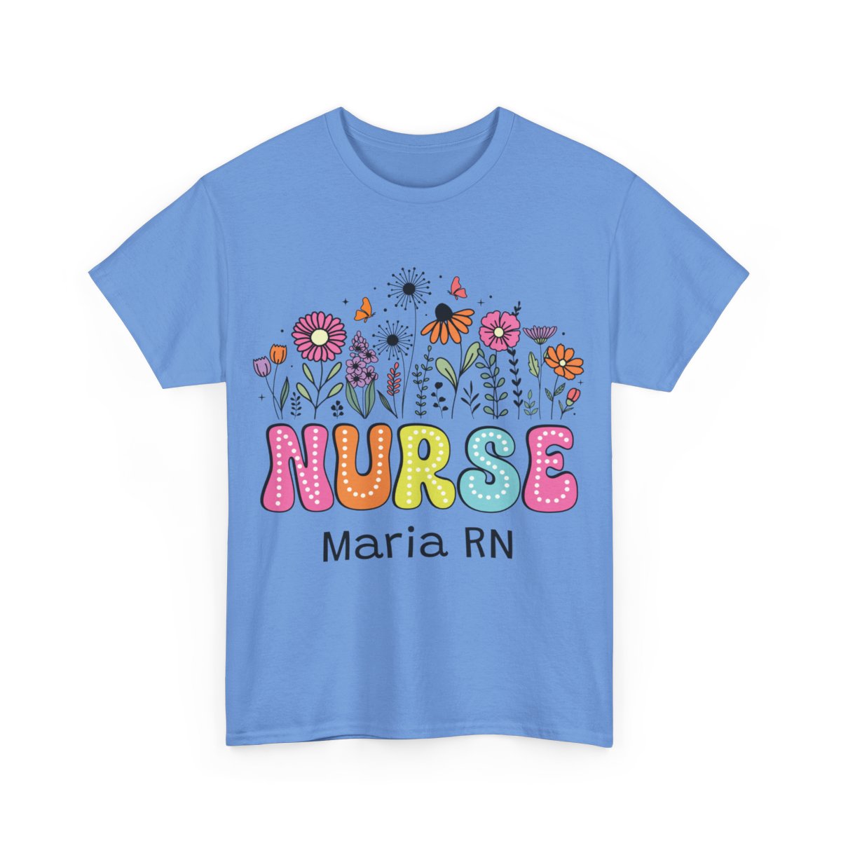 Floral Personalize Nurse T-shirt , Nurse graduation Gift, Custom Nurse T-shirt