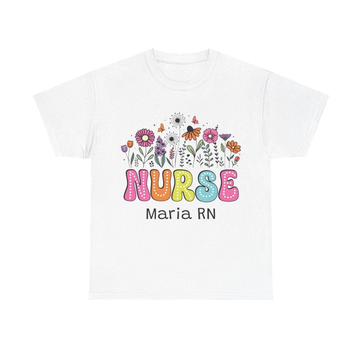 Floral Personalize Nurse T-shirt , Nurse graduation Gift, Custom Nurse T-shirt
