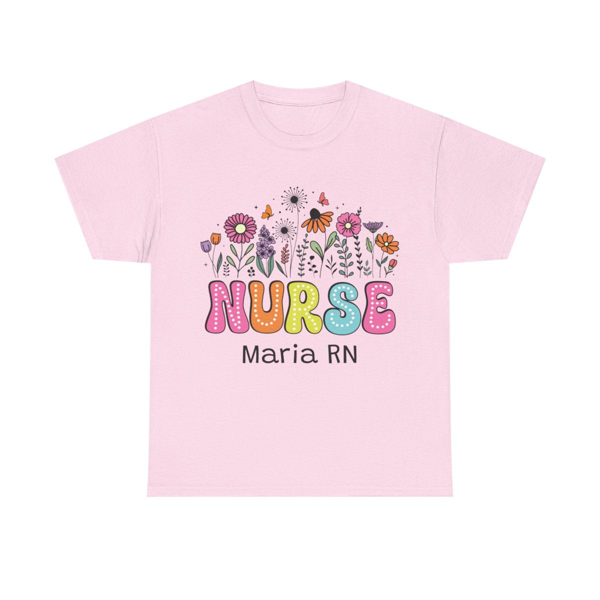 Floral Personalize Nurse T-shirt , Nurse graduation Gift, Custom Nurse T-shirt