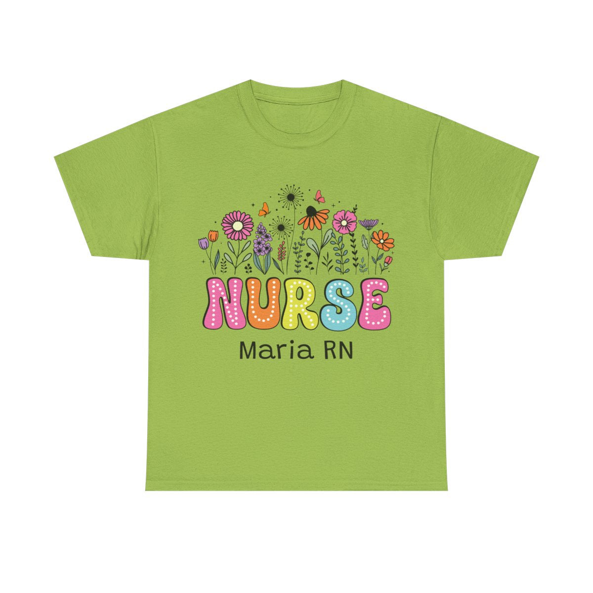 Floral Personalize Nurse T-shirt , Nurse graduation Gift, Custom Nurse T-shirt