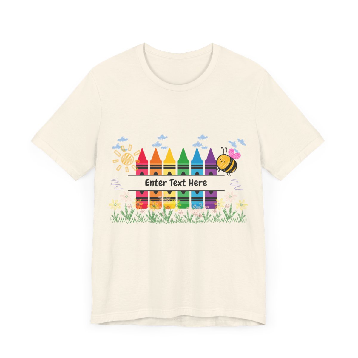 Custom teacher Crayon T-shirt, Teacher's Custom gift