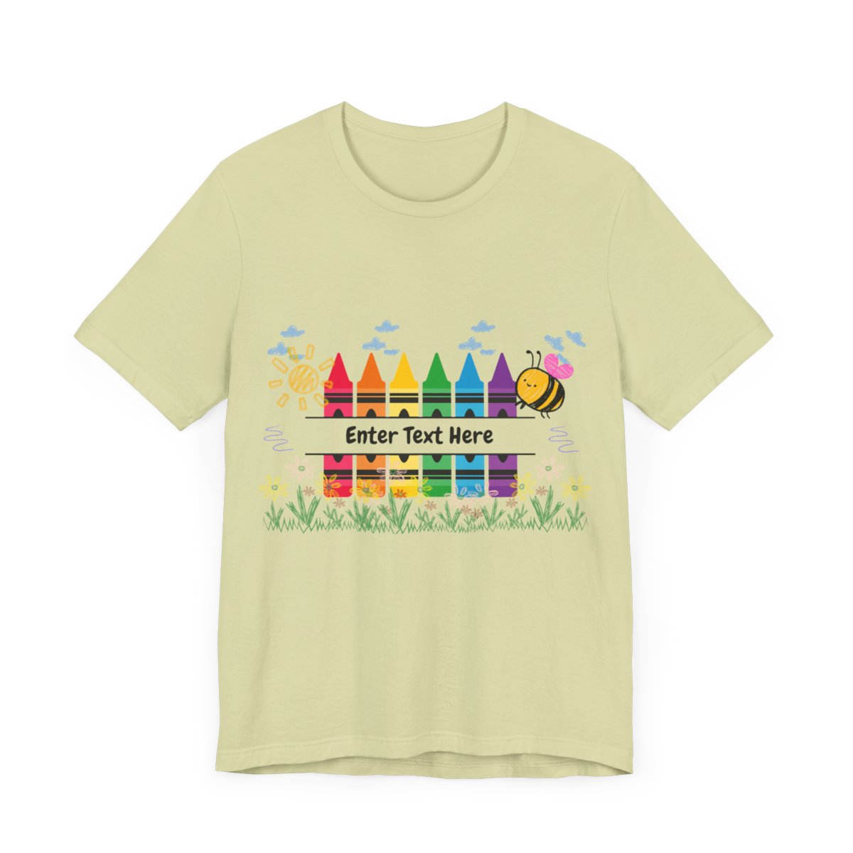 Custom teacher Crayon T-shirt, Teacher's Custom gift