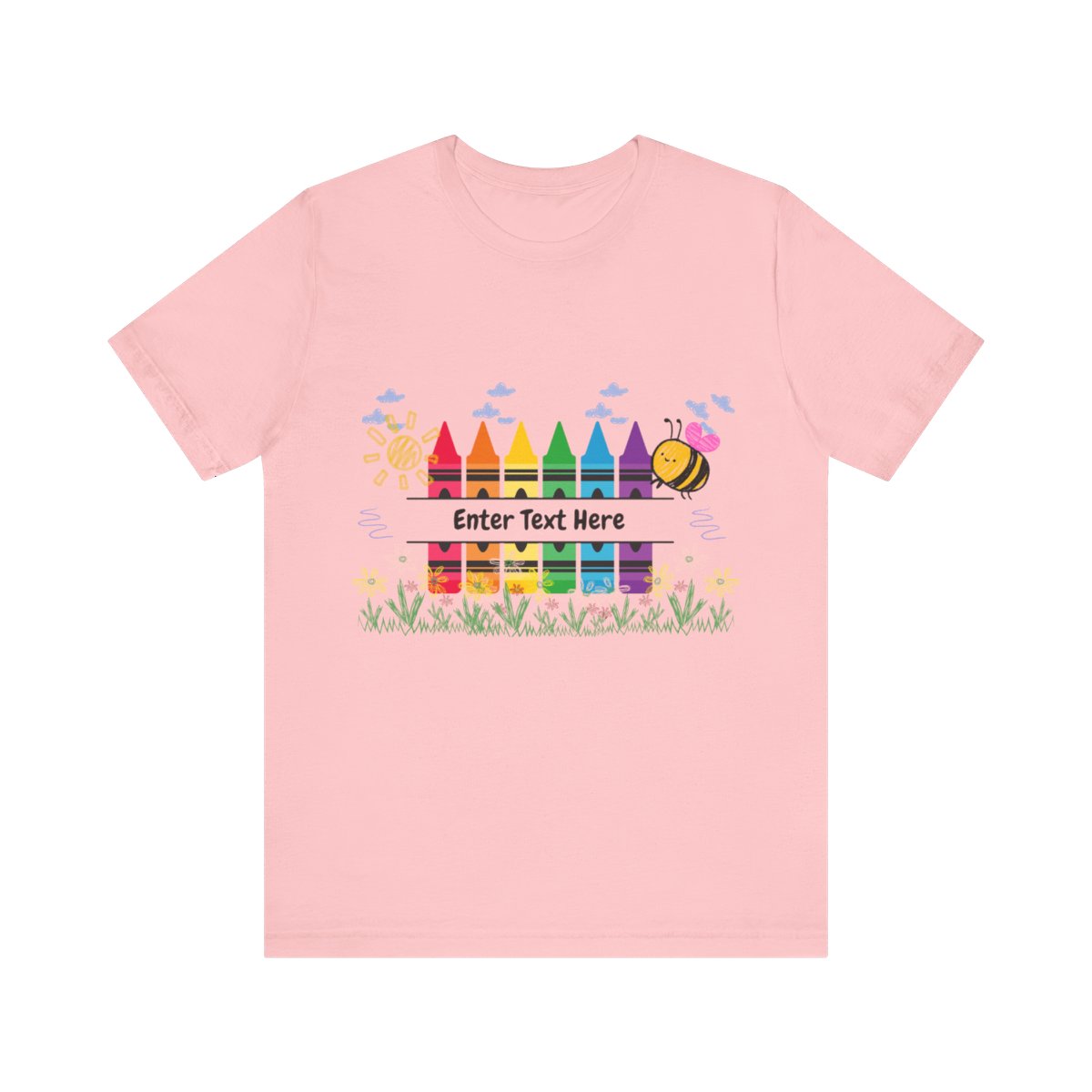 Custom teacher Crayon T-shirt, Teacher's Custom gift