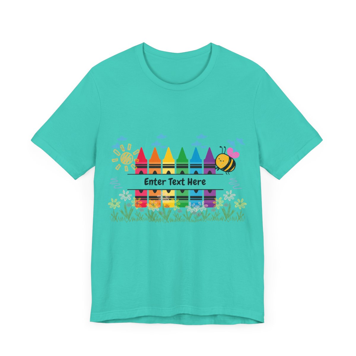 Custom teacher Crayon T-shirt, Teacher's Custom gift