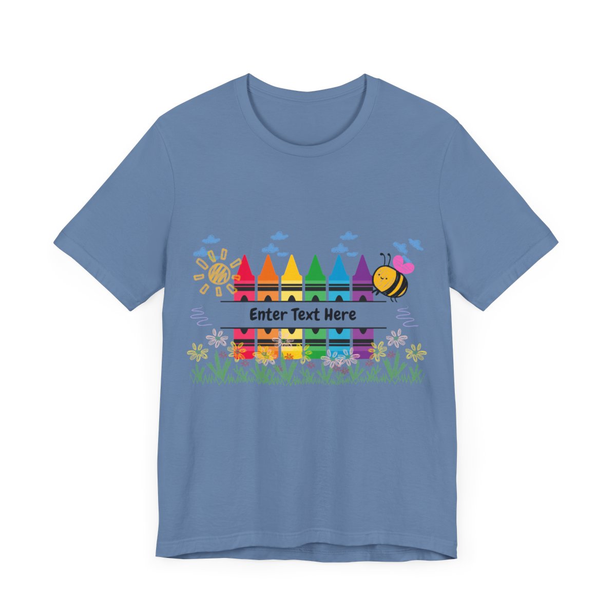Custom teacher Crayon T-shirt, Teacher's Custom gift