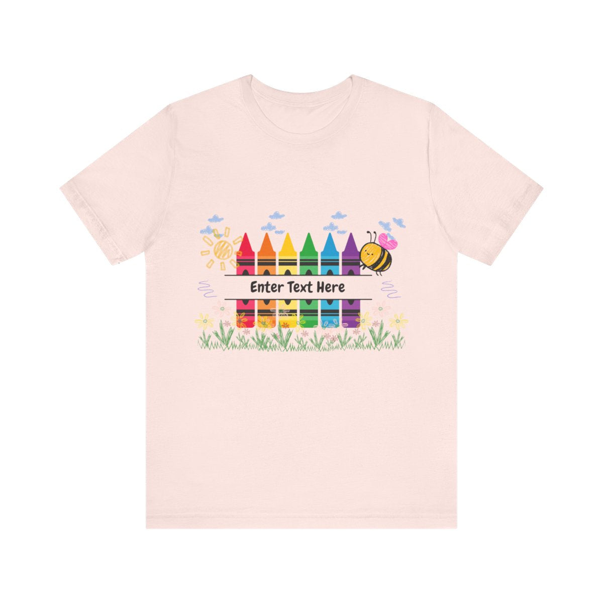 Custom teacher Crayon T-shirt, Teacher's Custom gift