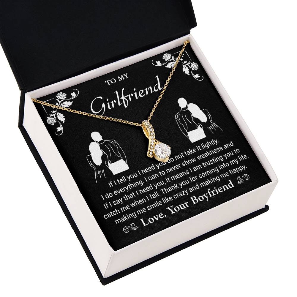Alluring Beauty Necklace – Yellow or White Gold Pendant | Elegant Gift for Wife, Girlfriend, or Her
