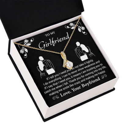 Alluring Beauty Necklace – Yellow or White Gold Pendant | Elegant Gift for Wife, Girlfriend, or Her