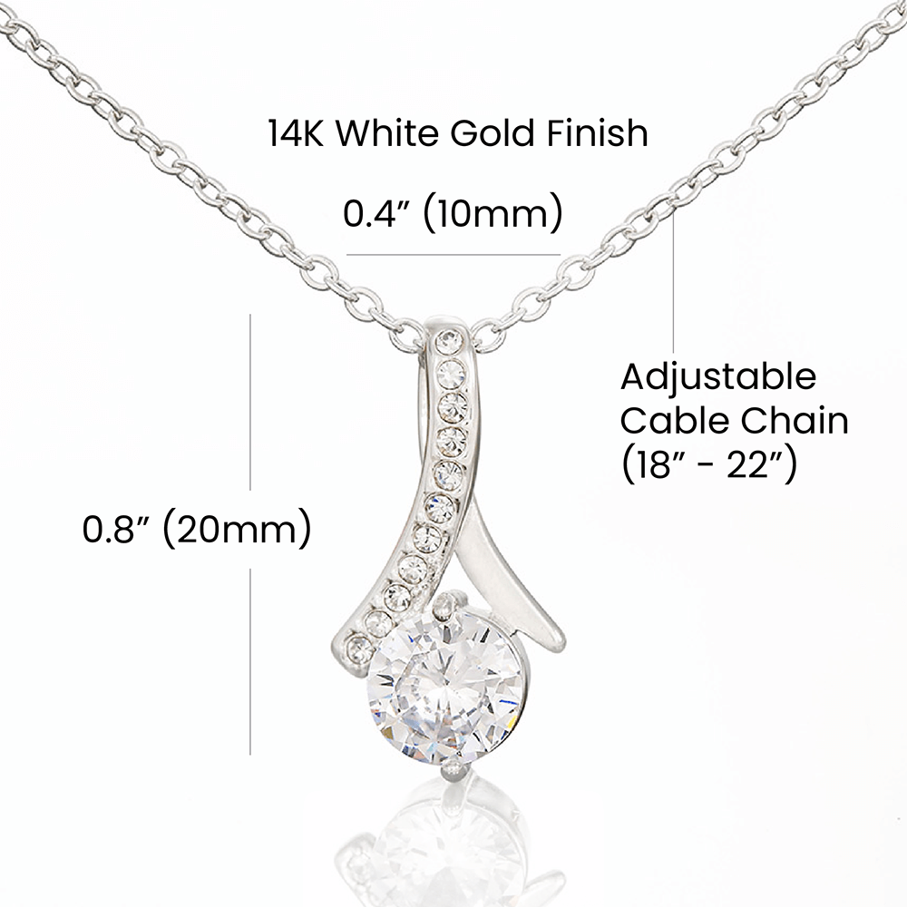 Alluring Beauty Necklace – Yellow or White Gold Pendant | Elegant Gift for Wife, Girlfriend, or Her