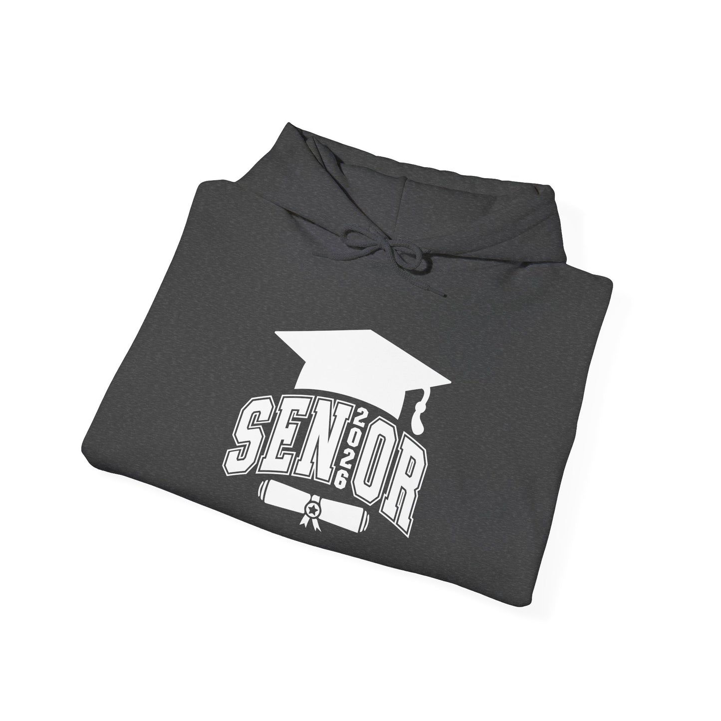 Graduate 2026 Minimal Classic Hoodie Sweatshirt with Custom Name on Sleeve – Personalized Graduation Gift Hoodie for Him or Her