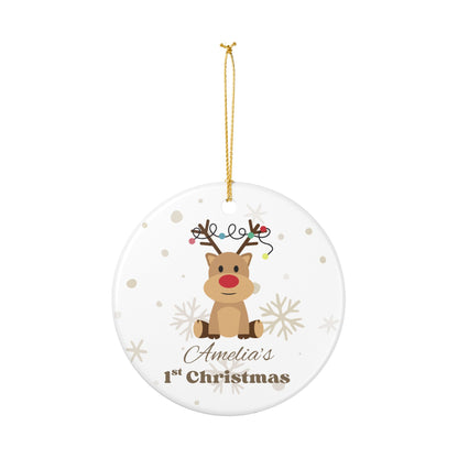 Personalized Christmas Ornament, Baby 1st Christmas Decoration, Holiday Keepsake, Festive Home Decor, Gifts for New Parents