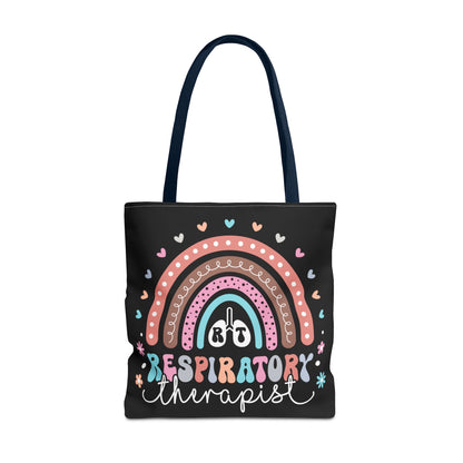 Breath of Life Tote Bag, Respiratory Therapist Gift, Rainbow Design, Medical Professional Bag, Eco-Friendly Shopping Tote