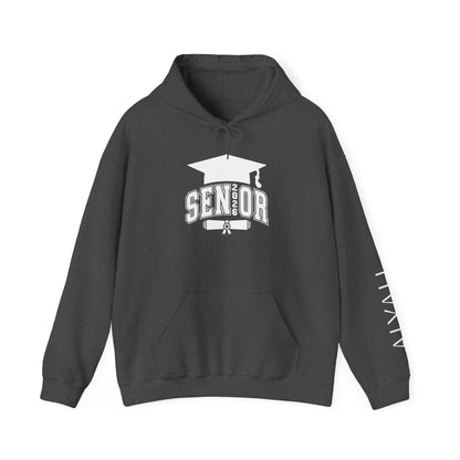 Graduate 2026 Minimal Classic Hoodie Sweatshirt with Custom Name on Sleeve – Personalized Graduation Gift Hoodie for Him or Her
