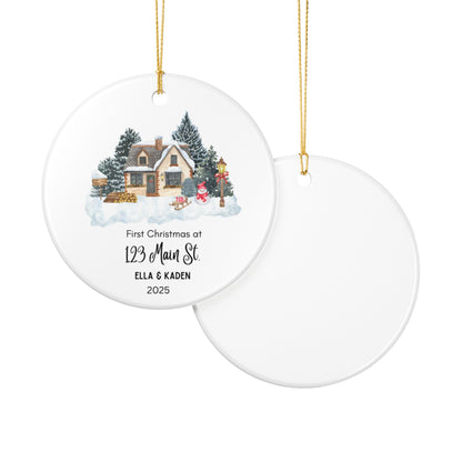 First Christmas Ornament - Personalized Ceramic Decoration-First home Ornament