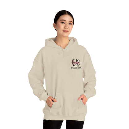 Personalized ER Nurse Hooded Sweatshirt