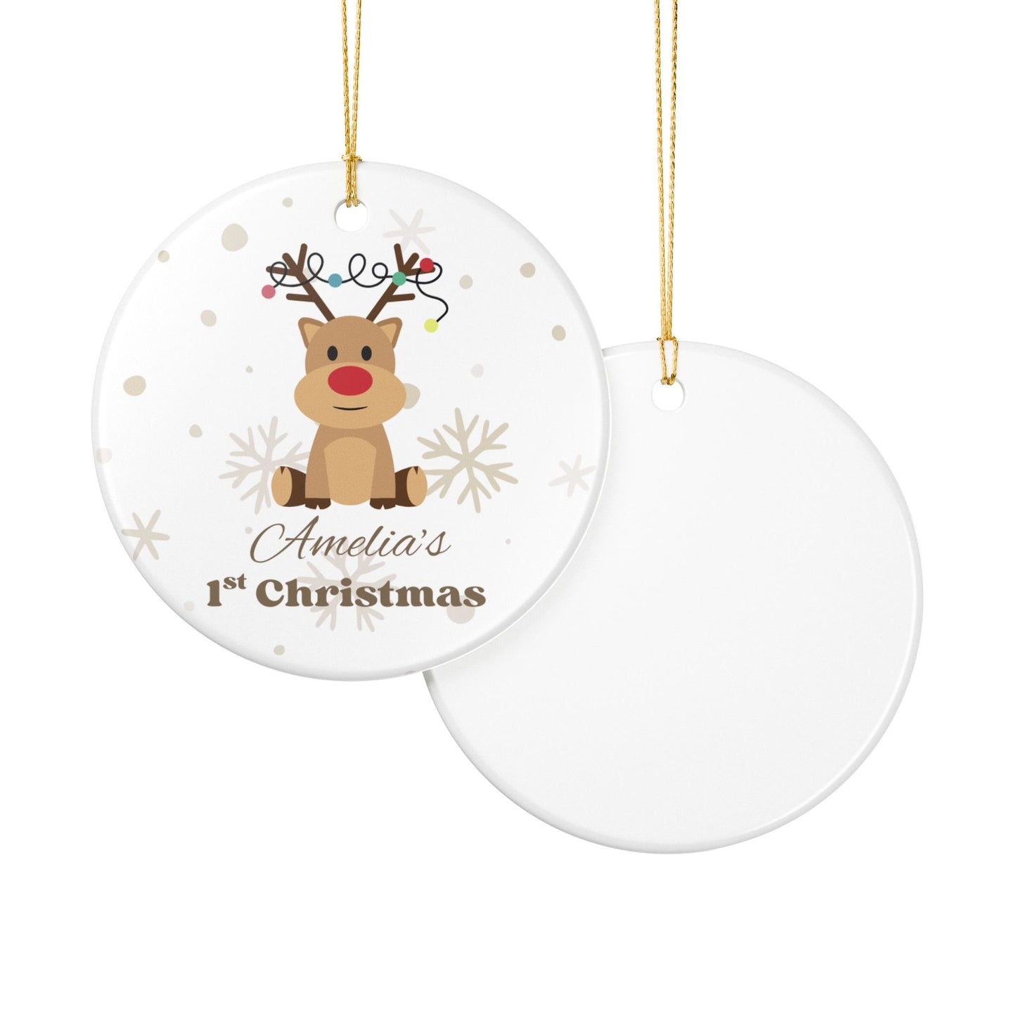 Personalized Christmas Ornament, Baby 1st Christmas Decoration, Holiday Keepsake, Festive Home Decor, Gifts for New Parents
