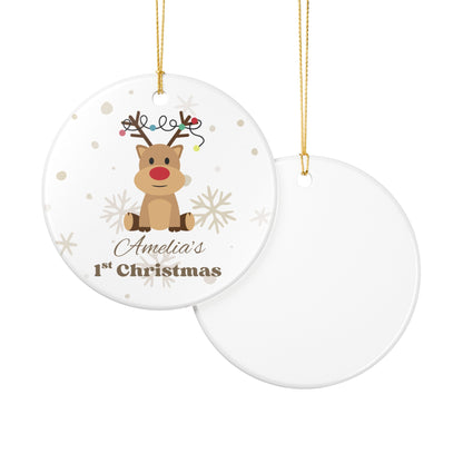 Personalized Christmas Ornament, Baby 1st Christmas Decoration, Holiday Keepsake, Festive Home Decor, Gifts for New Parents