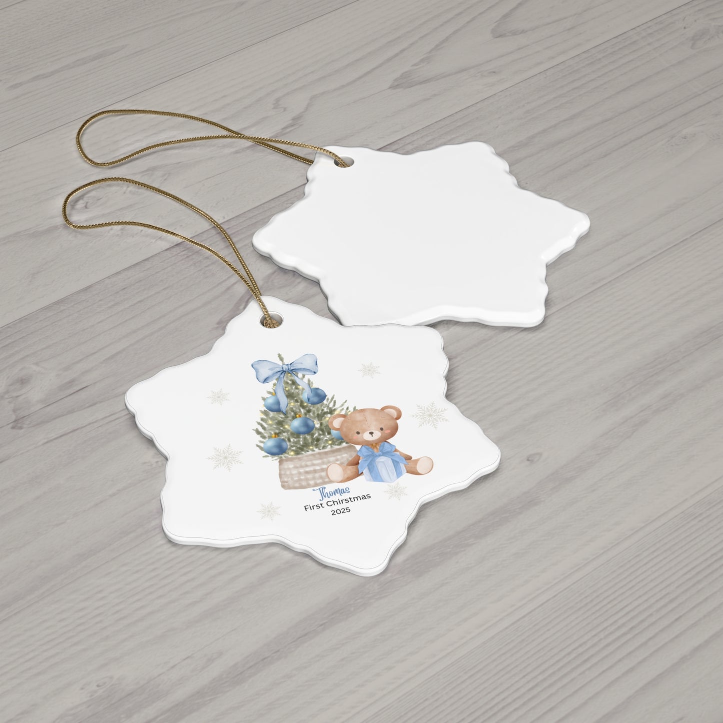 Personalized Baby First Christmas Ceramic Ornament