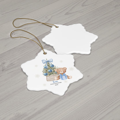 Personalized Baby First Christmas Ceramic Ornament