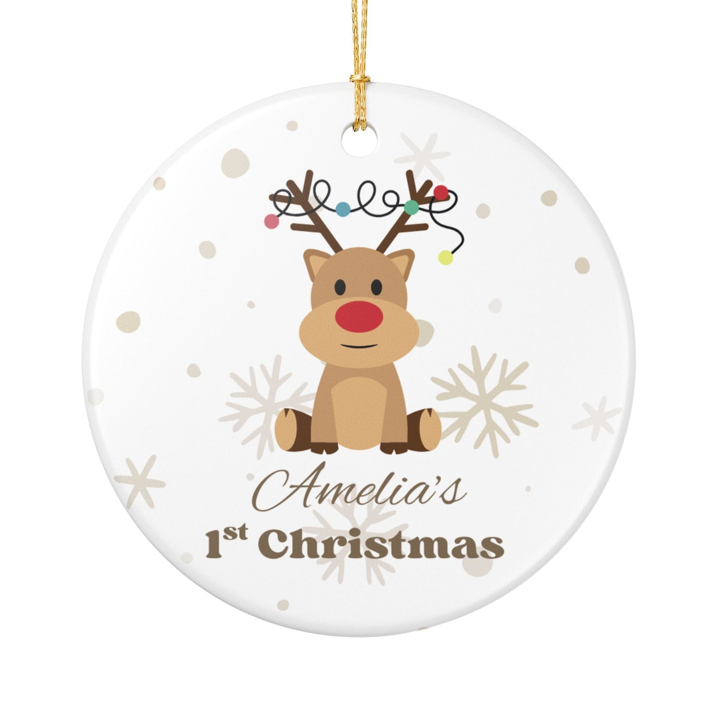 Personalized Christmas Ornament, Baby 1st Christmas Decoration, Holiday Keepsake, Festive Home Decor, Gifts for New Parents