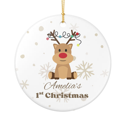 Personalized Christmas Ornament, Baby 1st Christmas Decoration, Holiday Keepsake, Festive Home Decor, Gifts for New Parents