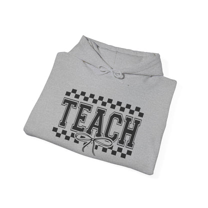 Teach Hoodie Sweatshirt for Educators, Personalized Teacher Gift, Cozy Classroom Wear, Back to School Apparel, Cute Teaching Top