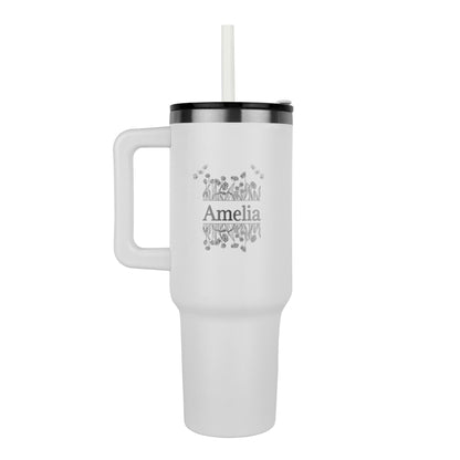 Personalized Pinnacle 40oz Tumbler – Laser Engraved Custom Name Insulated Travel Mug, Gift for Her, Mom, Nurse, Teacher