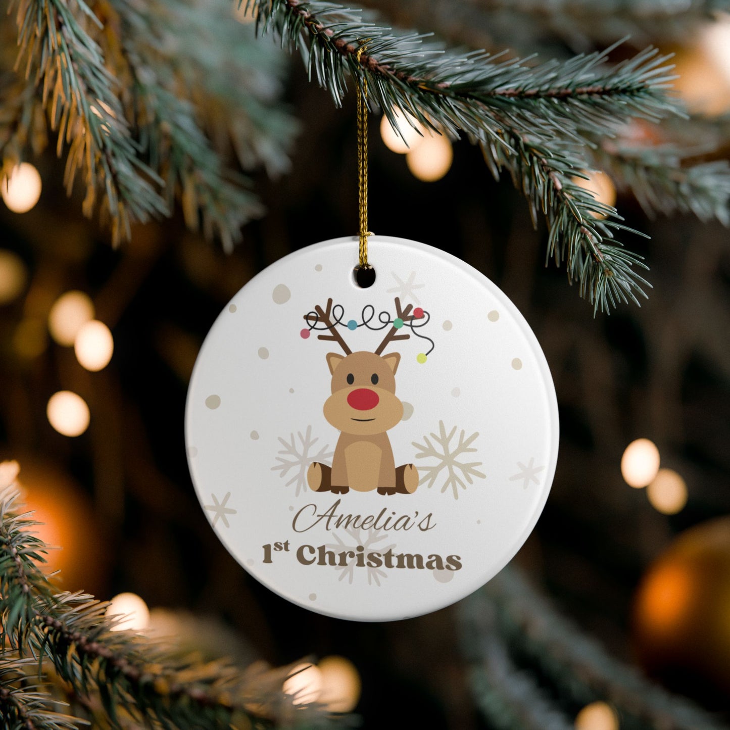 Personalized Christmas Ornament, Baby 1st Christmas Decoration, Holiday Keepsake, Festive Home Decor, Gifts for New Parents