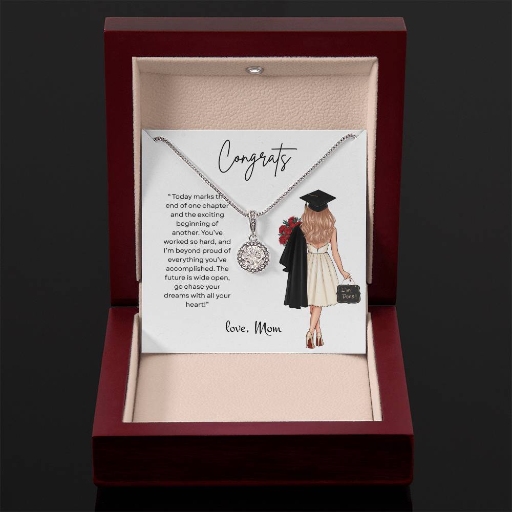 Personalized Eternal Hope Necklace Graduation Gift for Her – Custom Graduation Jewelry for Women