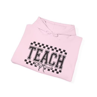 Teach Hoodie Sweatshirt for Educators, Personalized Teacher Gift, Cozy Classroom Wear, Back to School Apparel, Cute Teaching Top