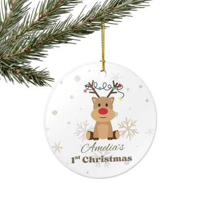 Personalized Christmas Ornament, Baby 1st Christmas Decoration, Holiday Keepsake, Festive Home Decor, Gifts for New Parents
