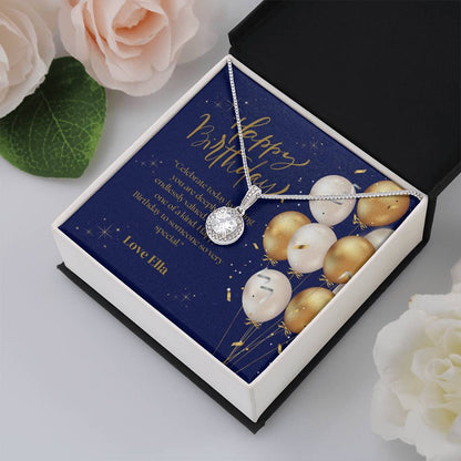 Eternal Hope Necklace Gift – Personalized Message Card Jewelry for Daughter, Wife, Mom or Friend