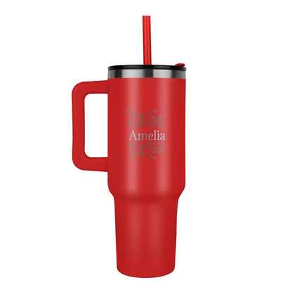Personalized Pinnacle 40oz Tumbler – Laser Engraved Custom Name Insulated Travel Mug, Gift for Her, Mom, Nurse, Teacher