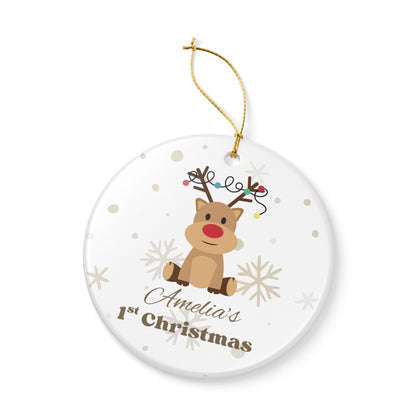 Personalized Christmas Ornament, Baby 1st Christmas Decoration, Holiday Keepsake, Festive Home Decor, Gifts for New Parents